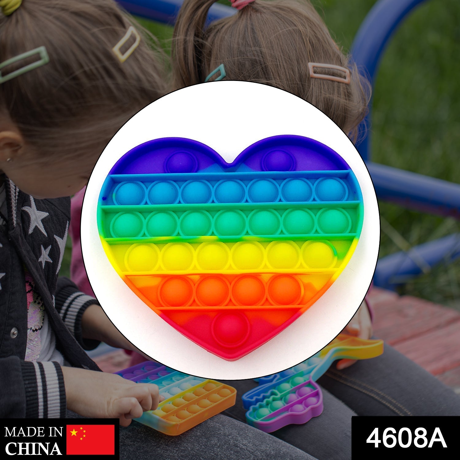 4608A Rainbow H Fidget Toy used in all kinds of household places specially for kids and children’s for playing purposes. 4608A Rainbow H Fidget Toy used in all kinds of household places specially for kids and children’s for playing purposes.